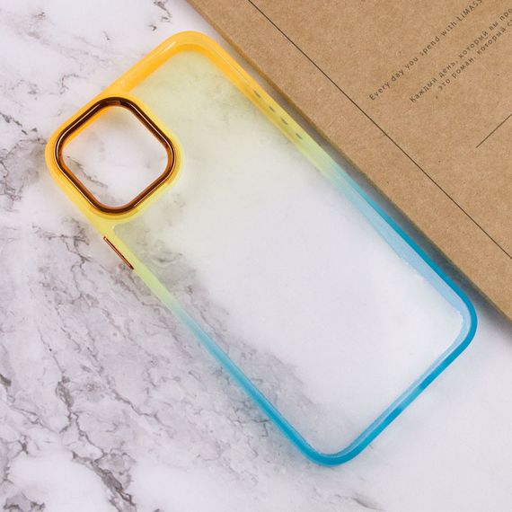 Чехол TPU+PC Fresh sip series для Apple iPhone 11 Pro (5.8") TPU+PC, Бирюзовый / Оранжевый | Зображення 2