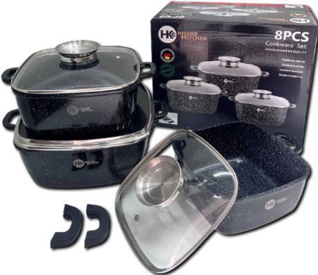 Каструлі гранітні чорні XPRO HK-302 (41921-HK-302 ЧЕРНЫЕ_1894) | Зображення 3