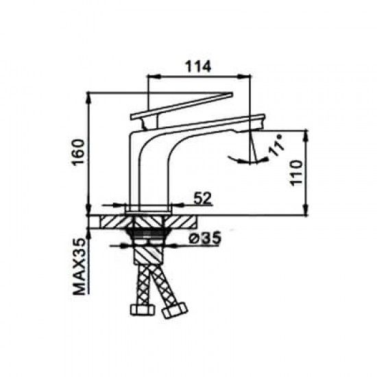 Змішувач для умивальника Frap F1058 | Зображення 1