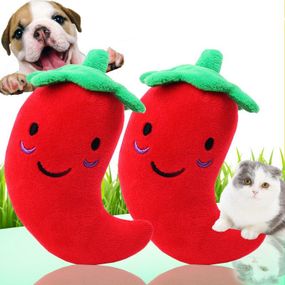 Игрушка для собак с пищалкой Красный перчик