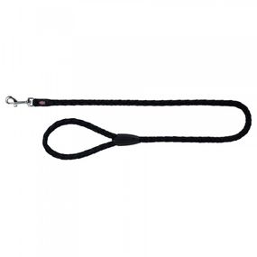 Повідець Trixie для собак Cavo чорний нейлон розмір S-М 1 м/12 мм