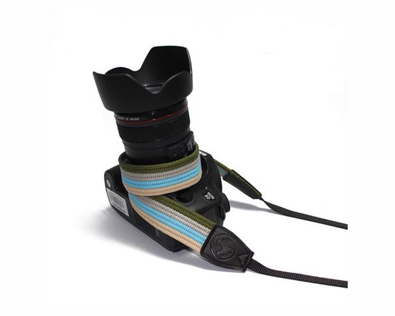 Універсальний ремінь для фотоапарата фотокамери з вишивкою CAMERA STRAP вінтажний тканинний | Зображення 1