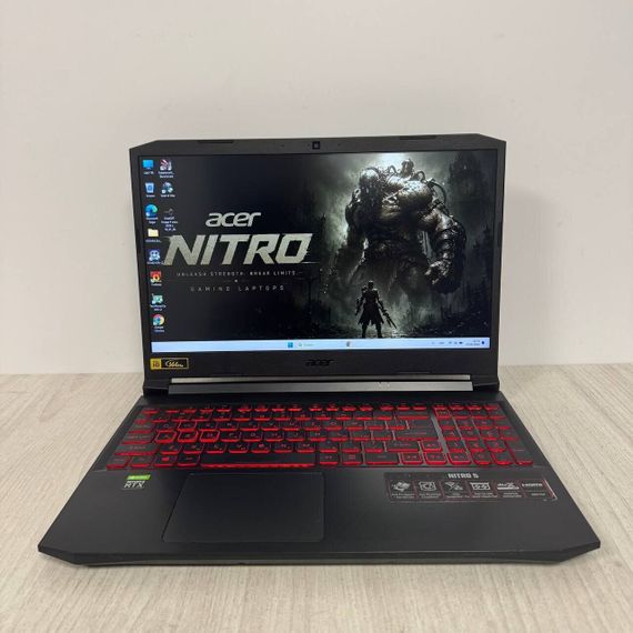 Игровой ноутбук Б-класс Acer Nitro 5 AN515-57 / 15.6" (1920x1080) IPS / Intel Core i5-11400H (6 (12) ядер по 2.7 - 4.5 GHz) / 16 GB DDR4 / 256 GB SSD + 1000 GB HDD / nVidia GeForce RTX 3050, 4 GB GDDR6, 128-bit / HDMI / WebCam б/у | Зображення 1