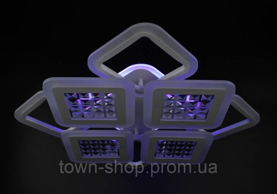 Люстра потолочная LED с пультом A2723/4+4S-RGB-wh Белый 11х54х62 см. | Зображення 7