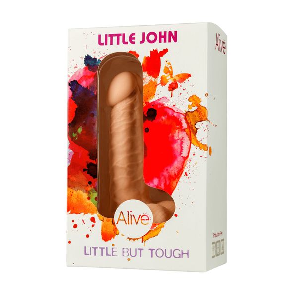 Фалоімітатор з присоскою Alive Little John, діаметр 3,5 см, ПВХ, об’ємна головка | Зображення 1