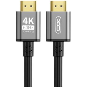 Кабель мультимедийный HDMI to HDMI 3.0m v2.0 black XO (GB017A-HDMI.tranish)