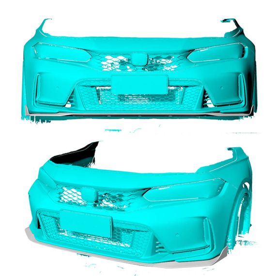 Накладка на передній бампер Lip V3 (Карбон) для Honda Civic HB 2021- рр | Зображення 1