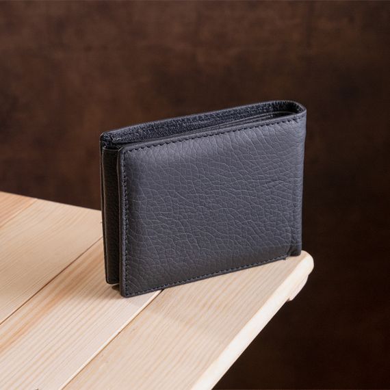 Мужской кошелек ST Leather 18327 (ST108) из натуральной кожи Черный | Зображення 7
