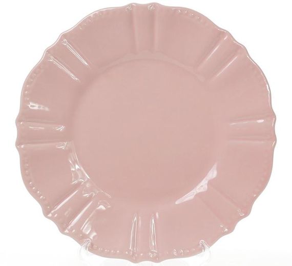 Набір 6 десертних тарілок Leeds Ceramics SUN Ø20см, кам'яна кераміка (рожеві)