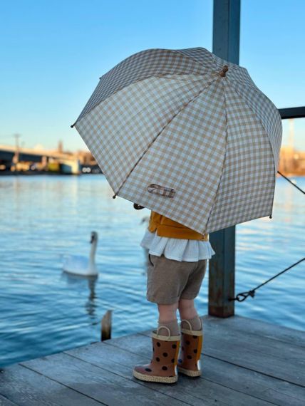 Парасолька дитяча напівавтомат Бежевого кольору | Зображення 5