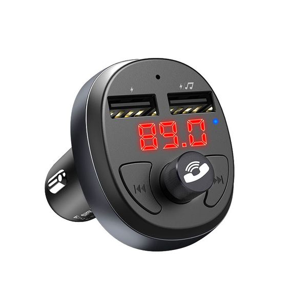 FM трансмиттер модулятор с Bluetooth HOCO E41 Автомобильная двойная USB зарядка Черный | Зображення 1
