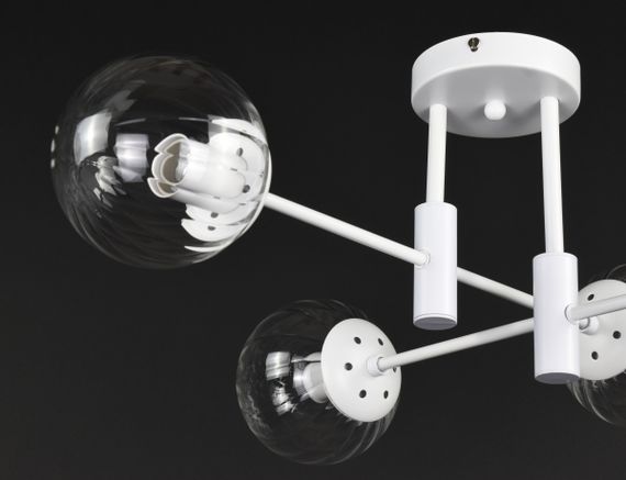 Люстра стельова на 4 лампочки 27760 Білий 26х65х65 см. | Зображення 1