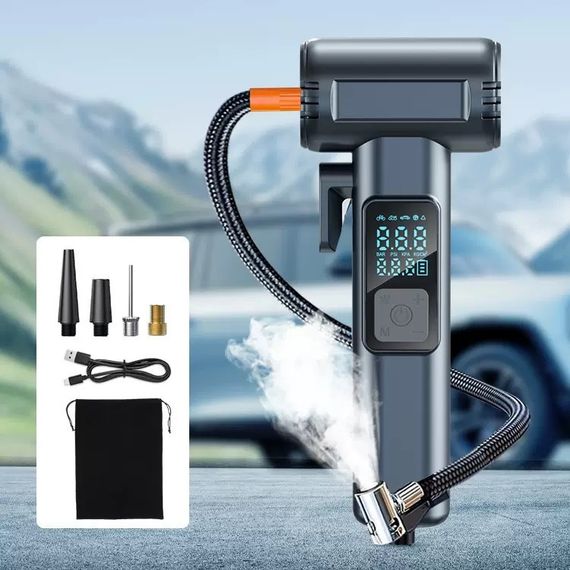 Автомобильный компрессор перезаряжаемый 150PSI 12V с Powerbank SW-201B