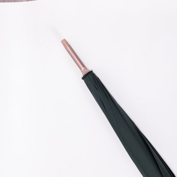 Класична парасолька-тростина з чохлом напівавтомат з поліестеру міцна надійна 12 спиць діаметр 120 см Зелений HP-23-16GR | Зображення 3