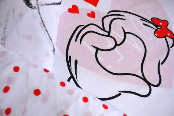 Постільна білизна TAC Disney 160×220 см Minnie And Mickey Lovely | Зображення 1