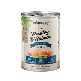Консервы Chicopee (Чикопи) Dog Adult Pure Poultry & Salmon 400 гр х 6 шт для собак птица с лососем