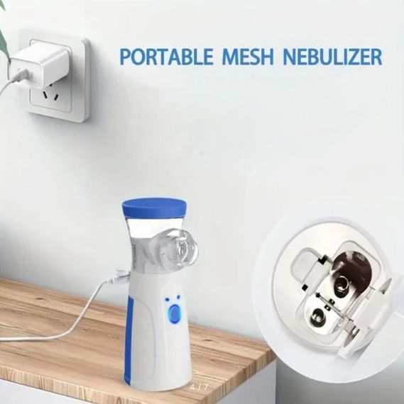 Портативный небулайзер Mesh Nebulizer JSL-W302 ∙ Ультразвуковой ручной ингалятор + 2 маски для домашнего использования | Зображення 4