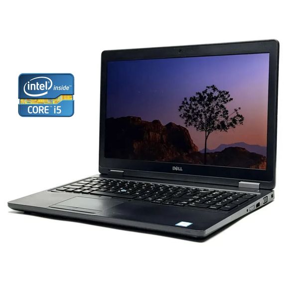 Ноутбук Б-класс Dell Latitude 5580 / 15.6" (1920x1080) IPS / Intel Core i5-7300U (2 (4) ядра по 2.6 - 3.5 GHz) / 8 GB DDR4 / 256 GB SSD / Intel HD Graphics 620 / WebCam / Win 10 Pro б/у