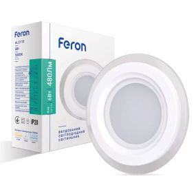Вбудований круглий світильник Feron AL2110 6W білий