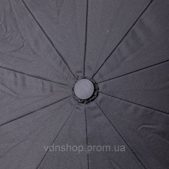 Парасолька автоматична з дерев'яною ручкою класична з поліестеру діаметр 116 см Чорна HP-23-8B | Зображення 7