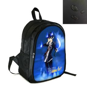 Рюкзак городской/школьный 38×28 см с принтом Аниме Синий Экзорцист два отдела, детский, подростковый, мужской, женский (4101)