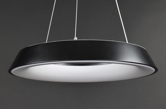 Люстра світлодіодна підвісна LED світильник для квартири на стелю лед з пультом 27550 Чорний 25-90х48х48 см. | Зображення 1