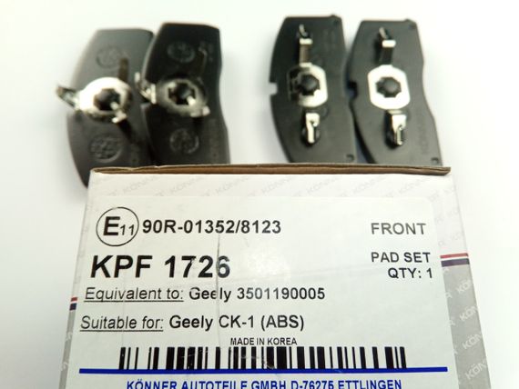 Колодки передні гальмівні CK з ABS, Konner (KPF-1726) (3501190005) | Зображення 2