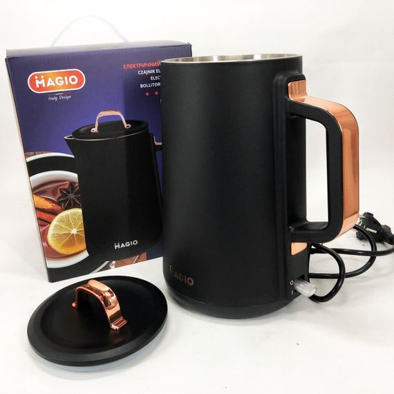 Мощный кухонный чайник MAGIO MG-517 1, 5л 1500 Вт, Чайники на подставке, Надежный электрический чайник PN-40 | Зображення 7