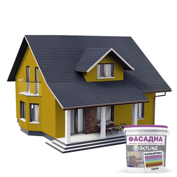 Фарба Акрил-латексна Фасадна Skyline 2060Y (C) Янтар 10л | Зображення 2