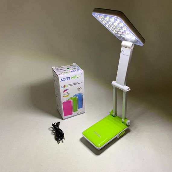 Настольная лампа Topwell 1019 Голубая аккумуляторная светодиодная регуляция уровня наклона. Цвет: зеленый LY-46