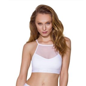Спортивний топ з прозорою вставкою Passion PS006 TOP white,, L