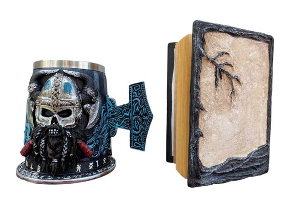 Подарунковий набір Кухоль 3D Молот Тора Бородастий Вікінг і Блокнот 3D «Тінь Ворона» | Зображення 1