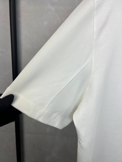 Футболка біла Brunello Cucinelli Classic Logo White f692 | Зображення 6