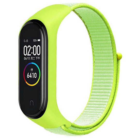 Ремешок Nylon New для Xiaomi Mi Band 3/4/5/6/7 Light Green