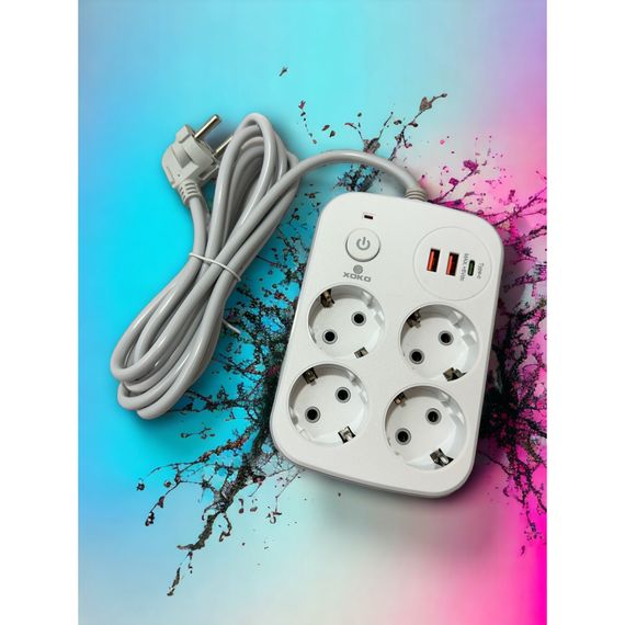 Мережевий фільтр живлення XoKo XK-SP-4-2-1-WH | Зображення 2