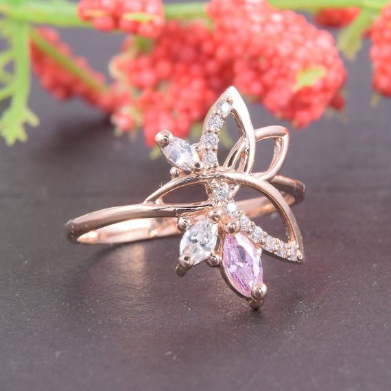 Женское кольцо из красного золота 16 | Зображення 1