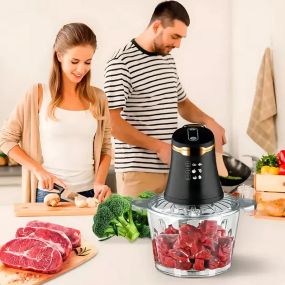 Измельчитель электрический / Кухонный блендер чоппер с чашей Domotec MS 7041 600Вт 3л 32х22х12 см