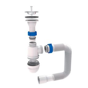 Сифон для раковини 1½"×Ø40/50мм TAU (9841752)