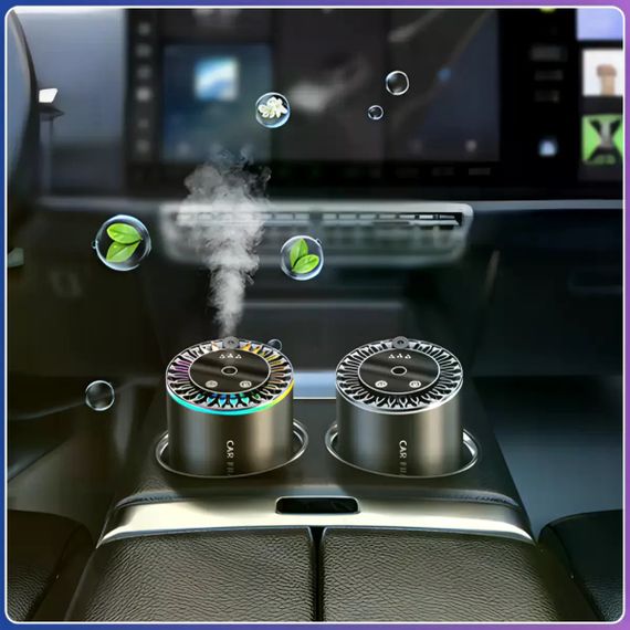 Автомобільний ароматизатор XT015 чорний з RGB-підсвіткою • Аромадифузор «зоряне небо» для авто, дому, офісу та салону машини | Зображення 4