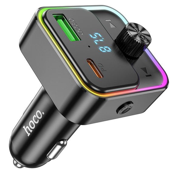 АЗУ FM модулятор Hoco E81 Fantasy PD30W+QC3.0 (1USB-A/1C) Black