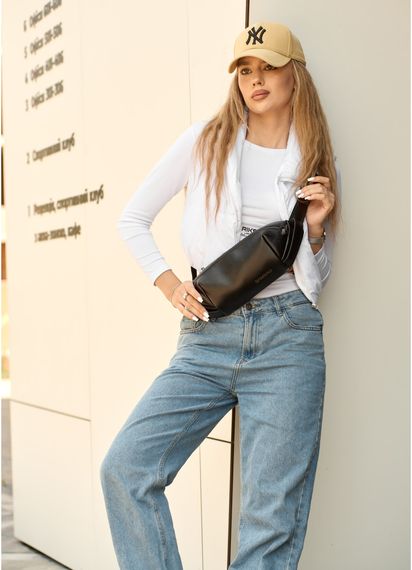 Жіноча сумка бананка Sambag Holster MSH чорна 36 × 14 × 4 см (87119101)