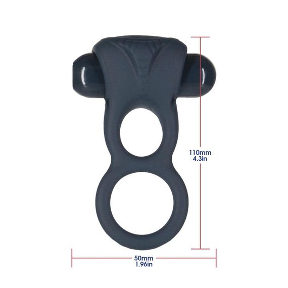 Подвійне ерекційне кільце з вібрацією Lux Active-Triad - Vibrating Dual Cock Ring, пульт ДК | Зображення 1