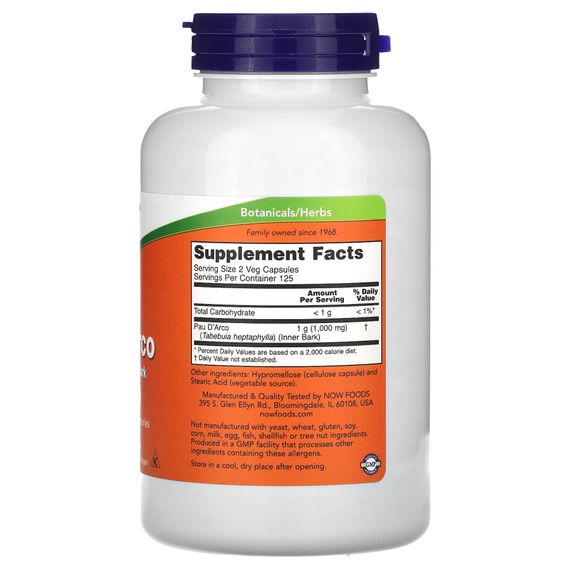 Pau D' Arco 500mg - 250 vcaps | Зображення 1