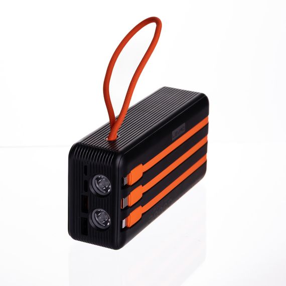 Повербанк зі швидким заряджанням та 3 шнурами 30000 mAh портативний зарядний пристрій powerbank заряджання для телефона HP-N56 | Зображення 3