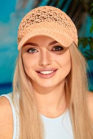 Вязаная бейсболка «Tipster» (4960) персиковый