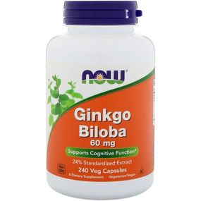 Гінко білоба NOW Foods Ginkgo Biloba 60 mg 240 Veg Caps