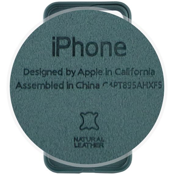 Шкіряний чохол Leather Case (AA Plus) для Apple iPhone 11 Pro (5.8") Штучна шкіра, Pine green | Зображення 5