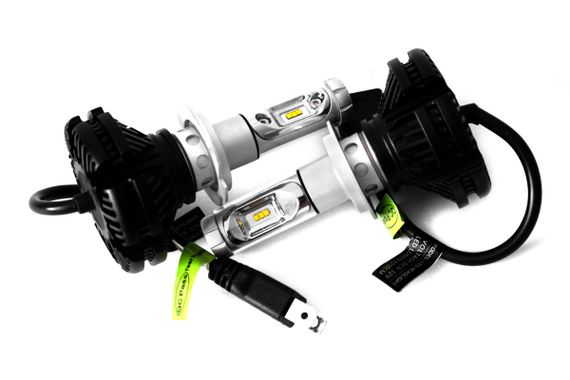 Комплект світлодіодних ламп AllLight X3 H7 50W 6000K 6000lm з радіатором та світлофільтрами (3000K/8000K) 12-24V | Зображення 2