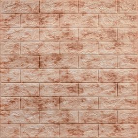 Декоративная 3D панель самоклейка 700x770x5мм Мрамор красный (кирпич) (063) SW-00000035
