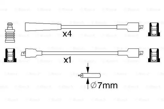Комплект дротів запалювання FORD ESCORT, BOSCH (0986356880) | Зображення 4